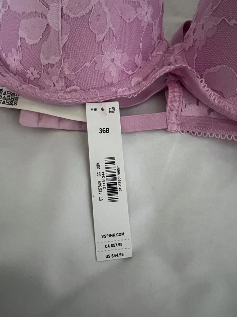 Victoria's Secret Pink Lace Push-Up Bra - Picture 5 of 9
